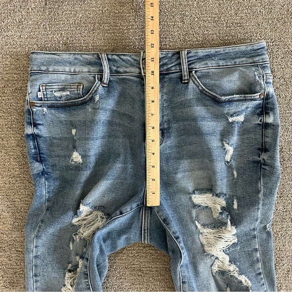 Judy Blue Rianna Hi-Rise Destroyed Shark Bite Skinny Jeans Size 16W - Picture 5 of 7